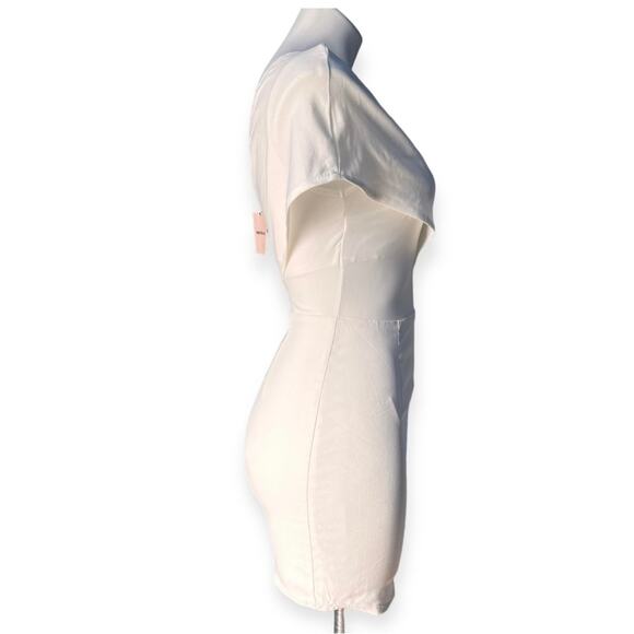 NWT Superdown white one shoulder asymmetrical mini dress size small - Picture 4 of 13